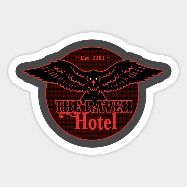 The Raven Hotel Sticker by iannorrisart